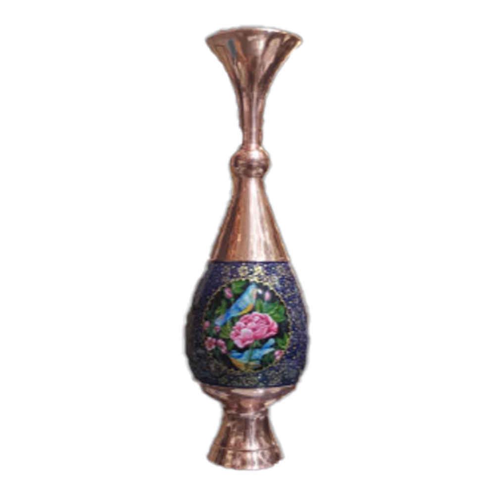 Price and Buy Decorative Copper Vase Hand-Painted with Persian Minakari Enamel Fariba