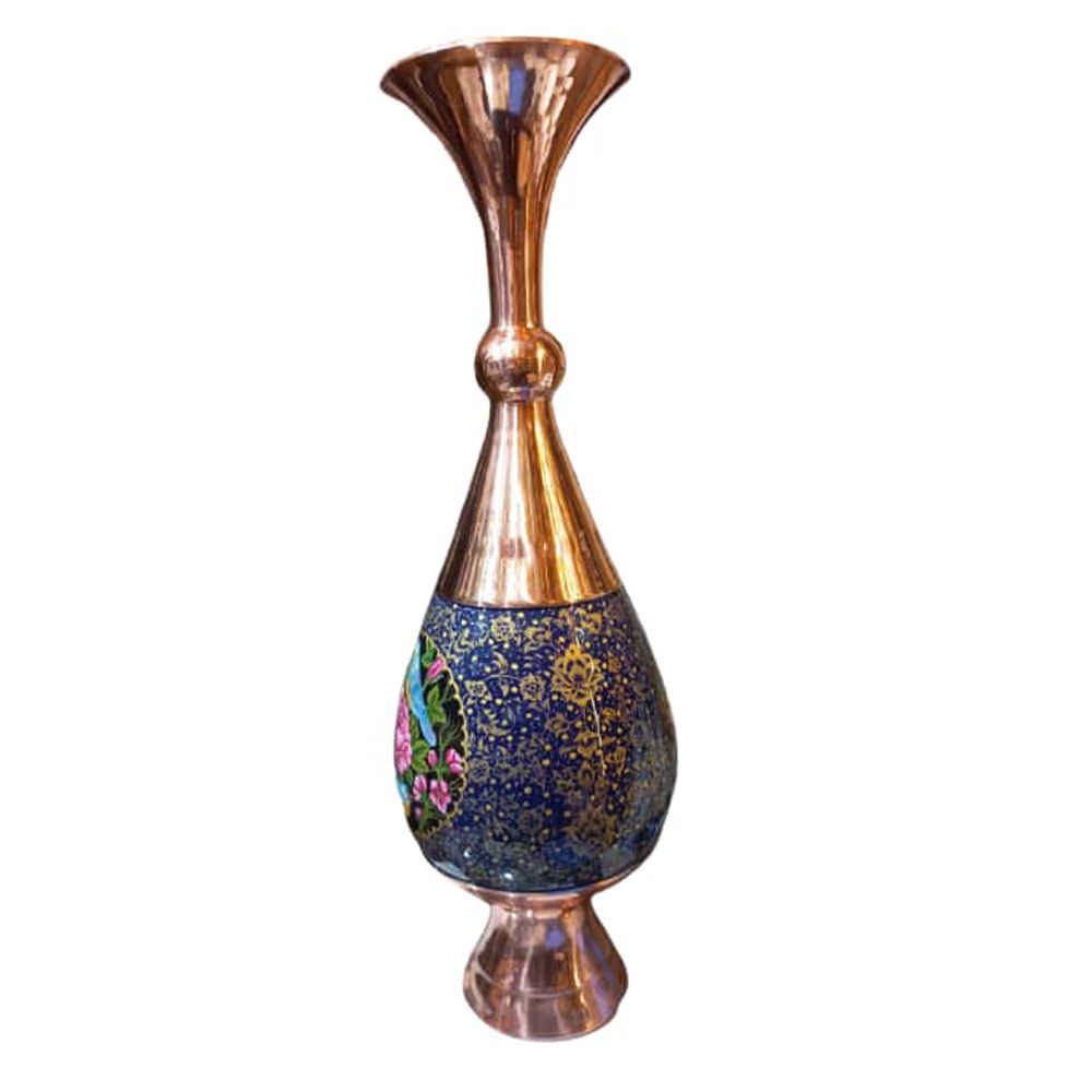 Price and Buy Decorative Copper Vase Hand-Painted with Persian Minakari Enamel Fariba - Image 3
