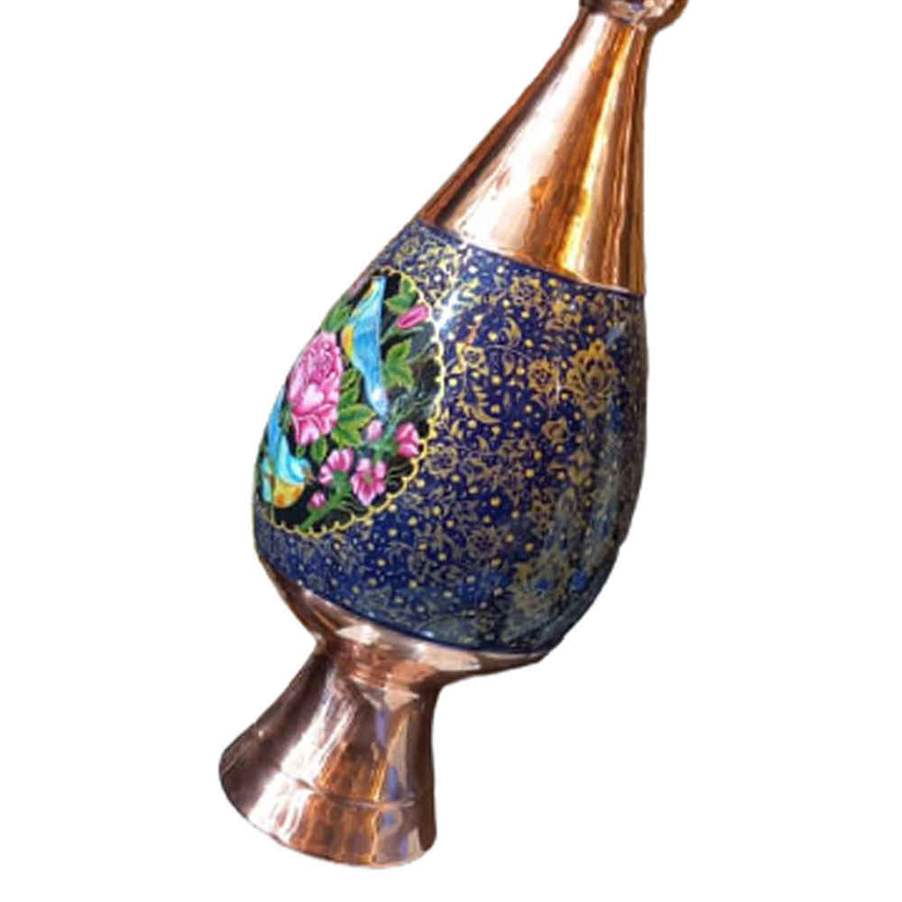 Price and Buy Decorative Copper Vase Hand-Painted with Persian Minakari Enamel Fariba - Image 4