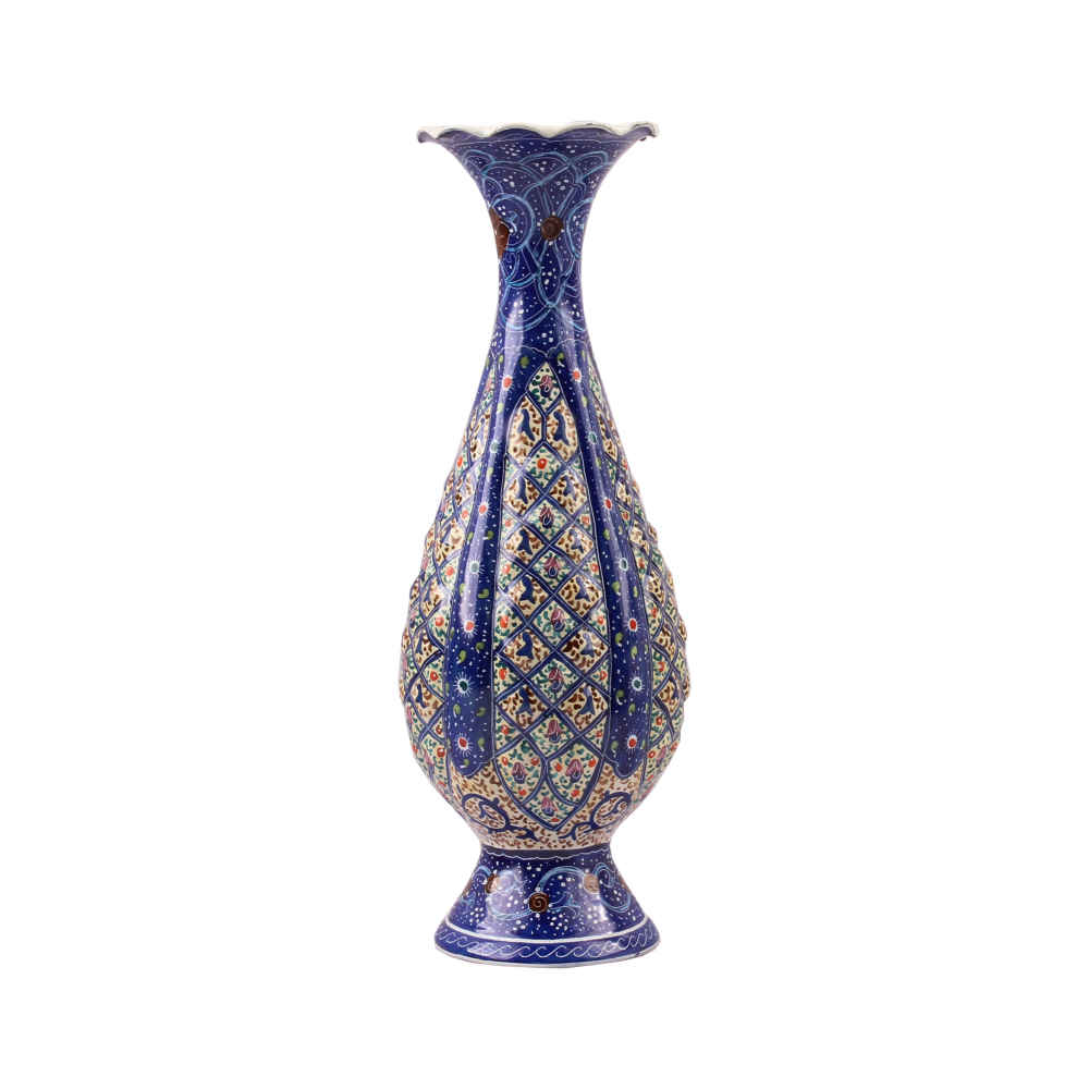 Price and Buy Decorative Copper Vase Hand-Painted with Persian Minakari Enamel Hasti