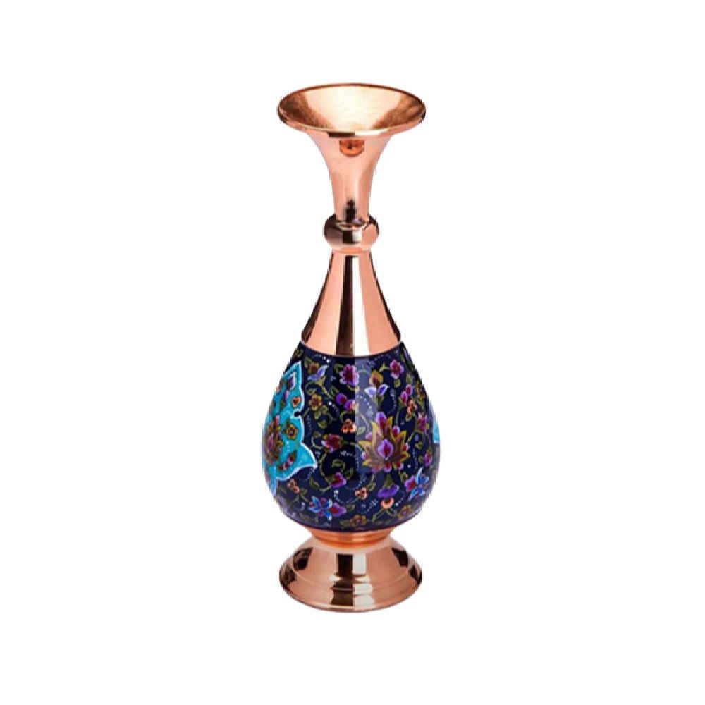 Price and Buy Decorative Copper Vase Hand-Painted with Persian Minakari Enamel Lux