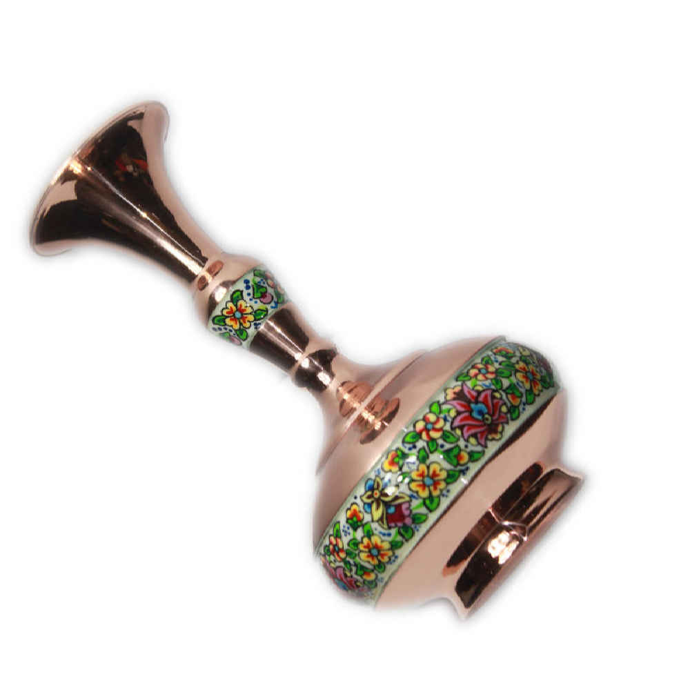 Price and Buy Decorative Copper Vase Hand-Painted with Persian Minakari Enamel Parsa - Image 3