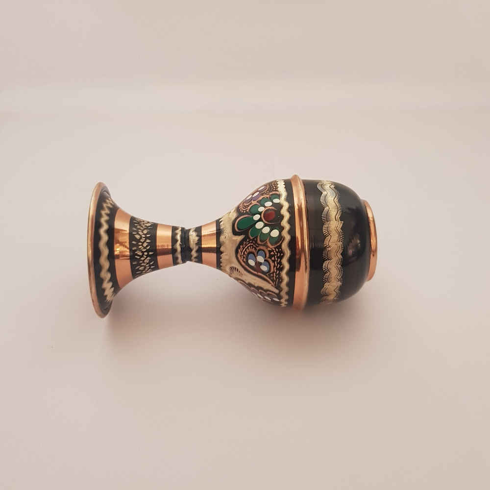Price and Buy Decorative Copper Vase Hand-Painted with Persian Minakari Enamel Samin - Image 3