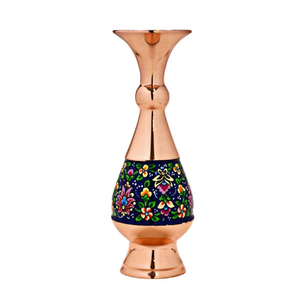 Price and Buy Decorative Copper Vase Hand-Painted with Persian Minakari Enamel Samira