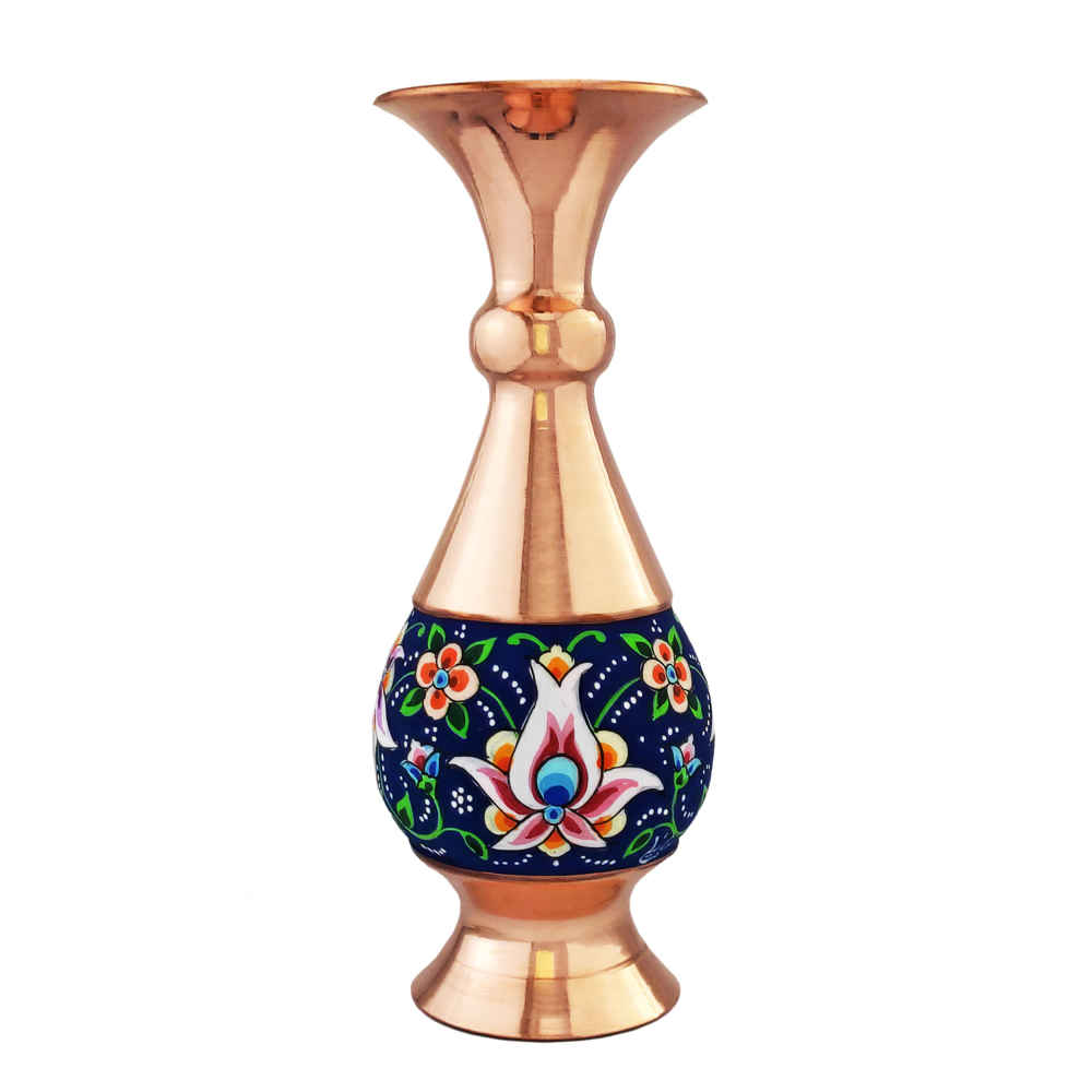 Price and Buy Decorative Copper Vase Hand-Painted with Persian Minakari Enamel Soraya