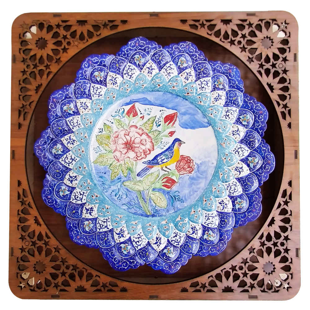 Price and Buy Decorative Copper Wall Plate Hand-Painted with Persian Minakari Enamel Floral