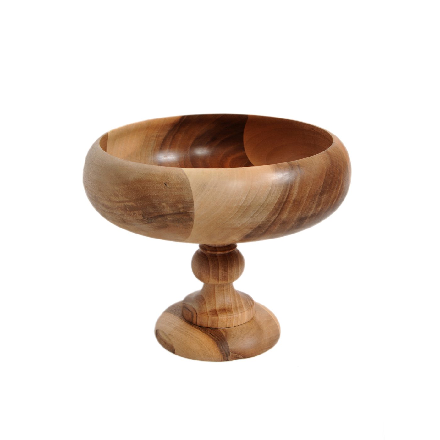 Price and Buy Decorative Footed Wooden Bowl Natural Handcraft