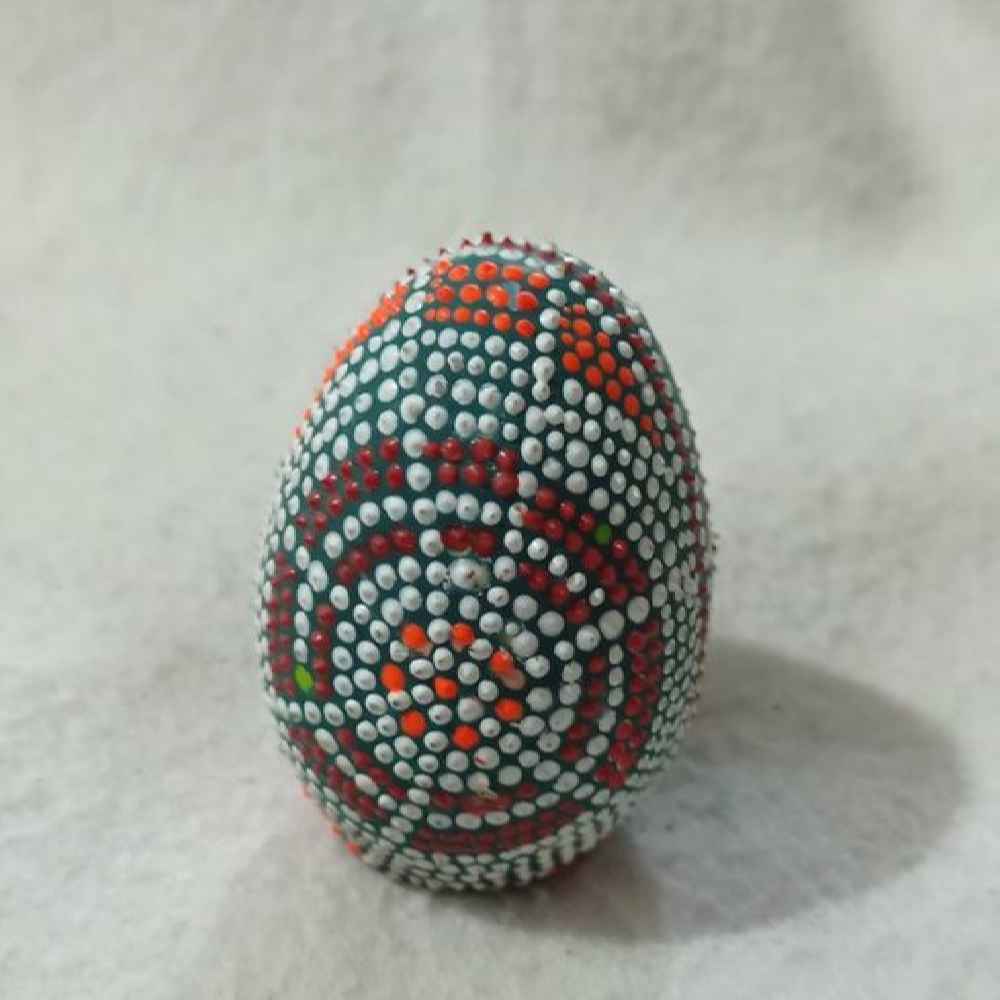 Price and Buy Decorative Hand Painted Pottery Egg – Green Nahal - Image 4