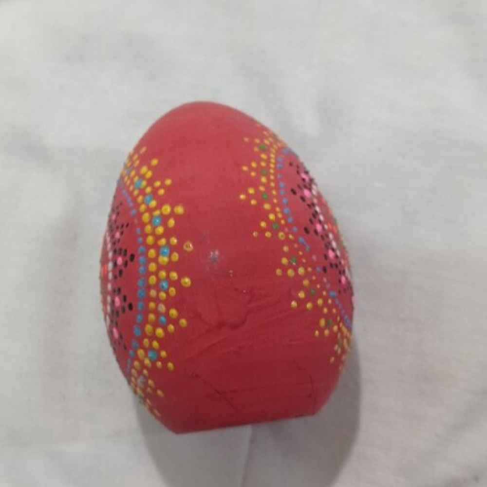 Price and Buy Decorative Hand Painted Pottery Egg – Red Bita - Image 3