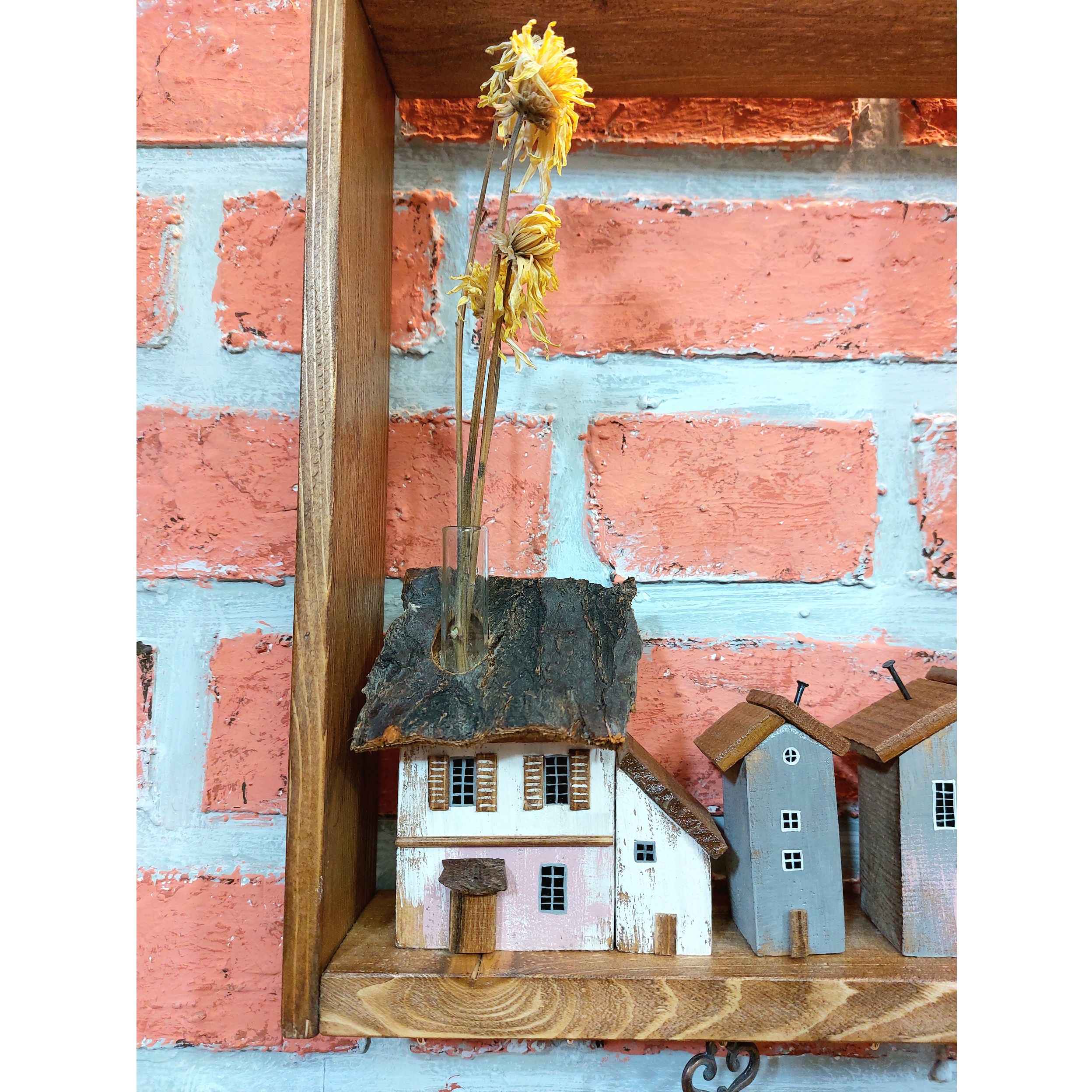 Price and Buy Decorative & Handcrafted Wall Key Holder with 5 Hooks & Cottage Design - Image 4