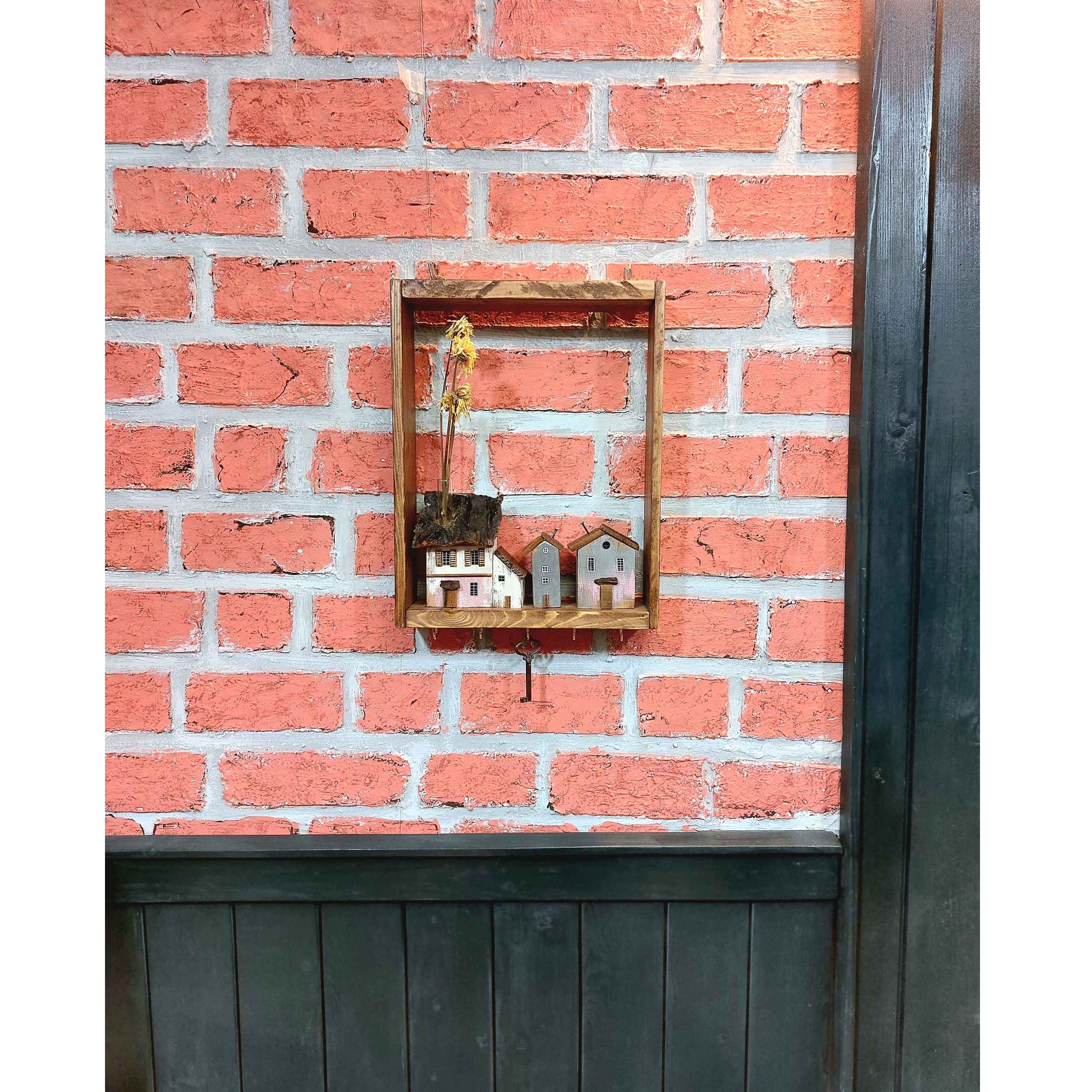 Price and Buy Decorative & Handcrafted Wall Key Holder with 5 Hooks & Cottage Design - Image 6