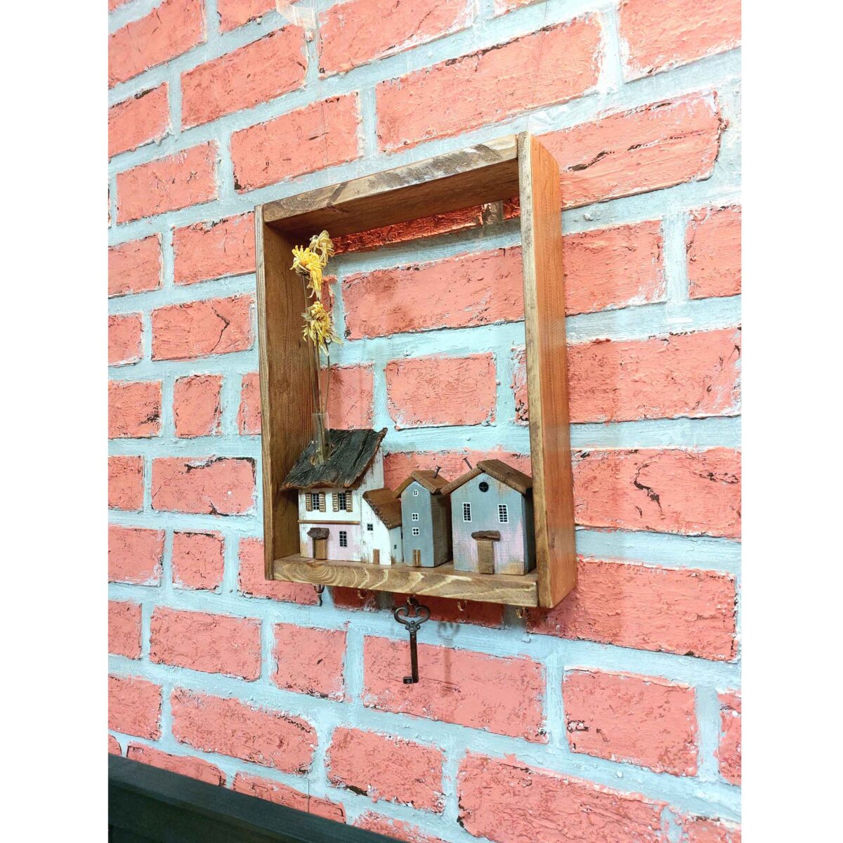Price and Buy Decorative & Handcrafted Wall Key Holder with 5 Hooks & Cottage Design - Image 10