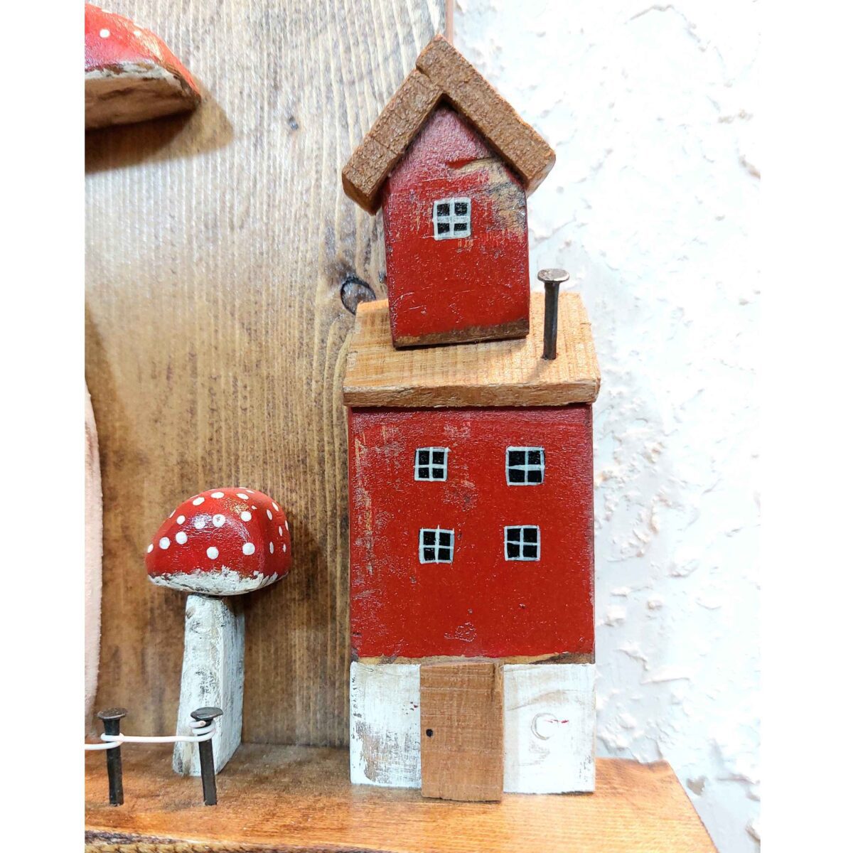 Price and Buy Decorative & Handcrafted Wall Key Holder with Cottage & Mushroom Design - Image 6