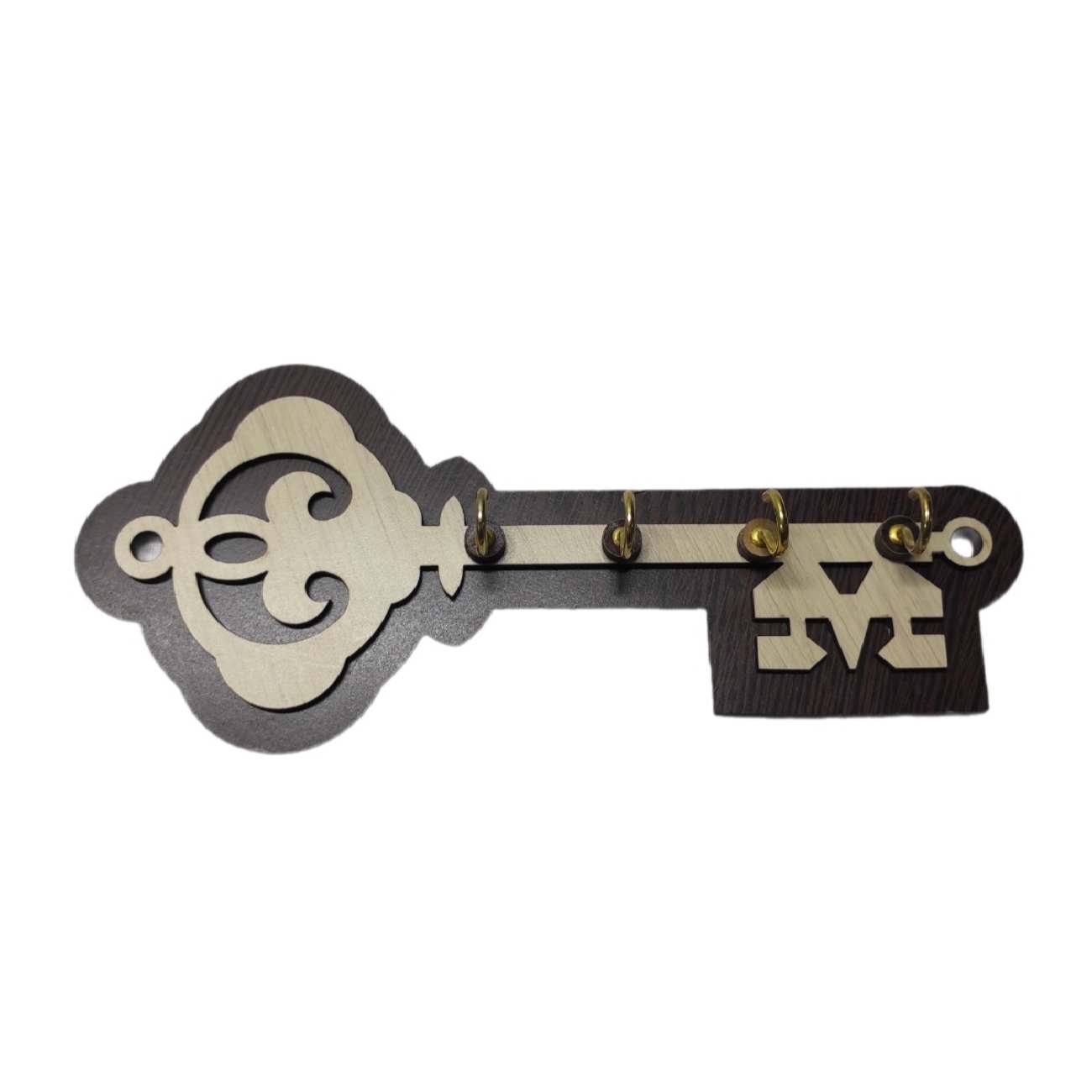 Price and Buy Decorative & Handcrafted Wall Key Holder with Key Design and 4 Hooks - Image 3