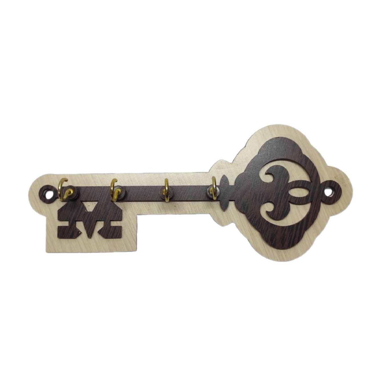 Price and Buy Decorative & Handcrafted Wall Key Holder with Key Design and 4 Hooks - Image 5