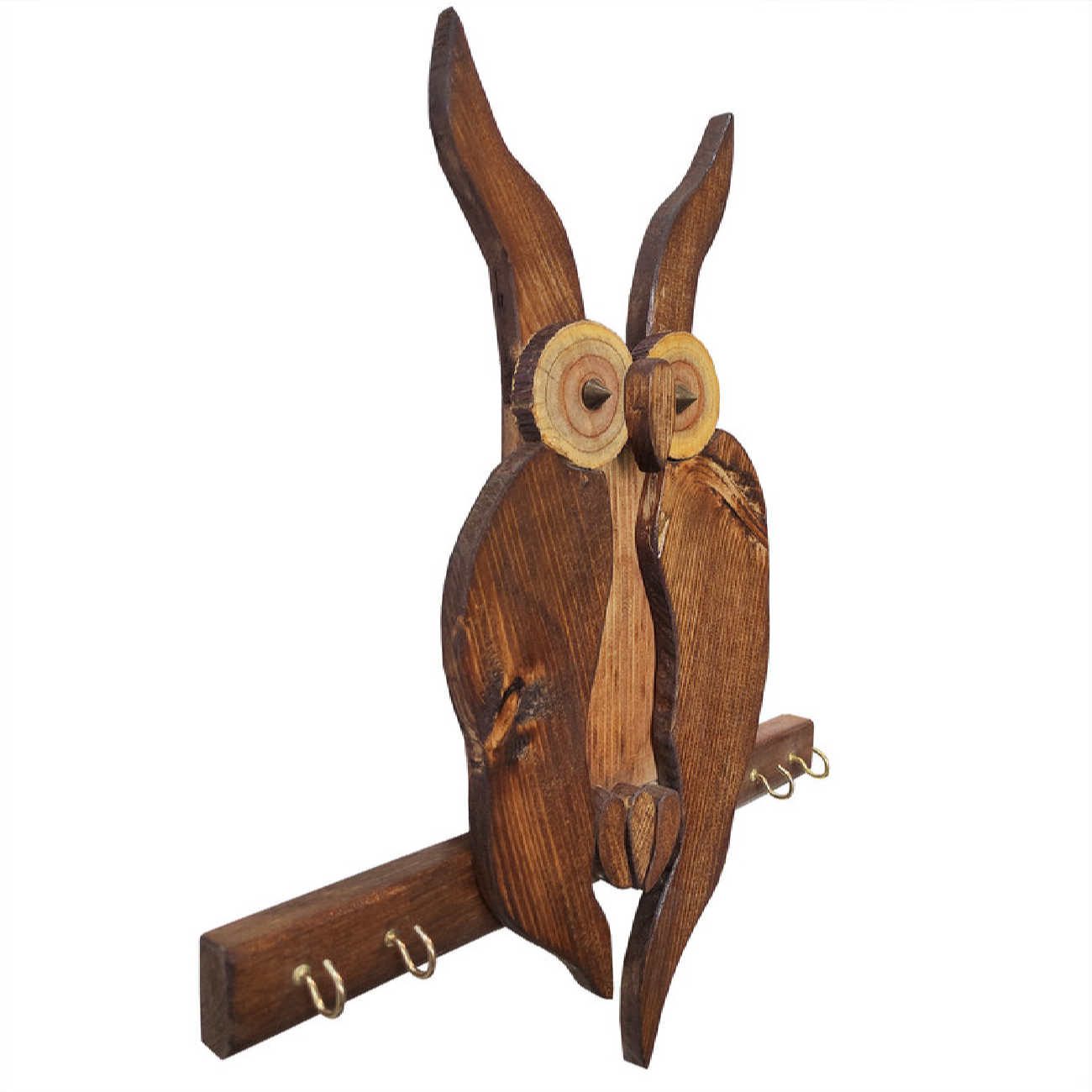 Price and Buy Decorative & Handcrafted Wall Key Holder with Long-eared Owl Design for Entryway - Image 3