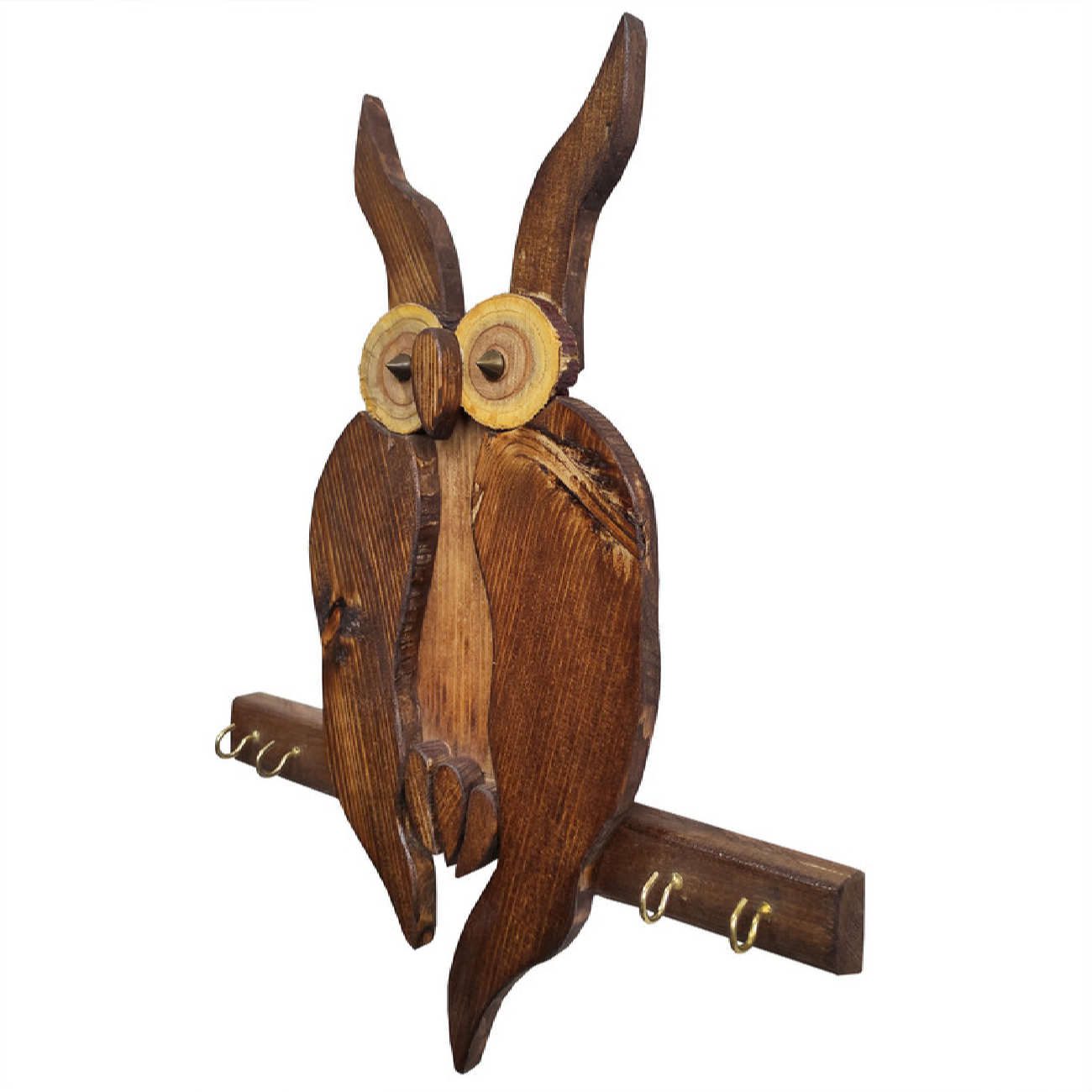 Price and Buy Decorative & Handcrafted Wall Key Holder with Long-eared Owl Design for Entryway - Image 4