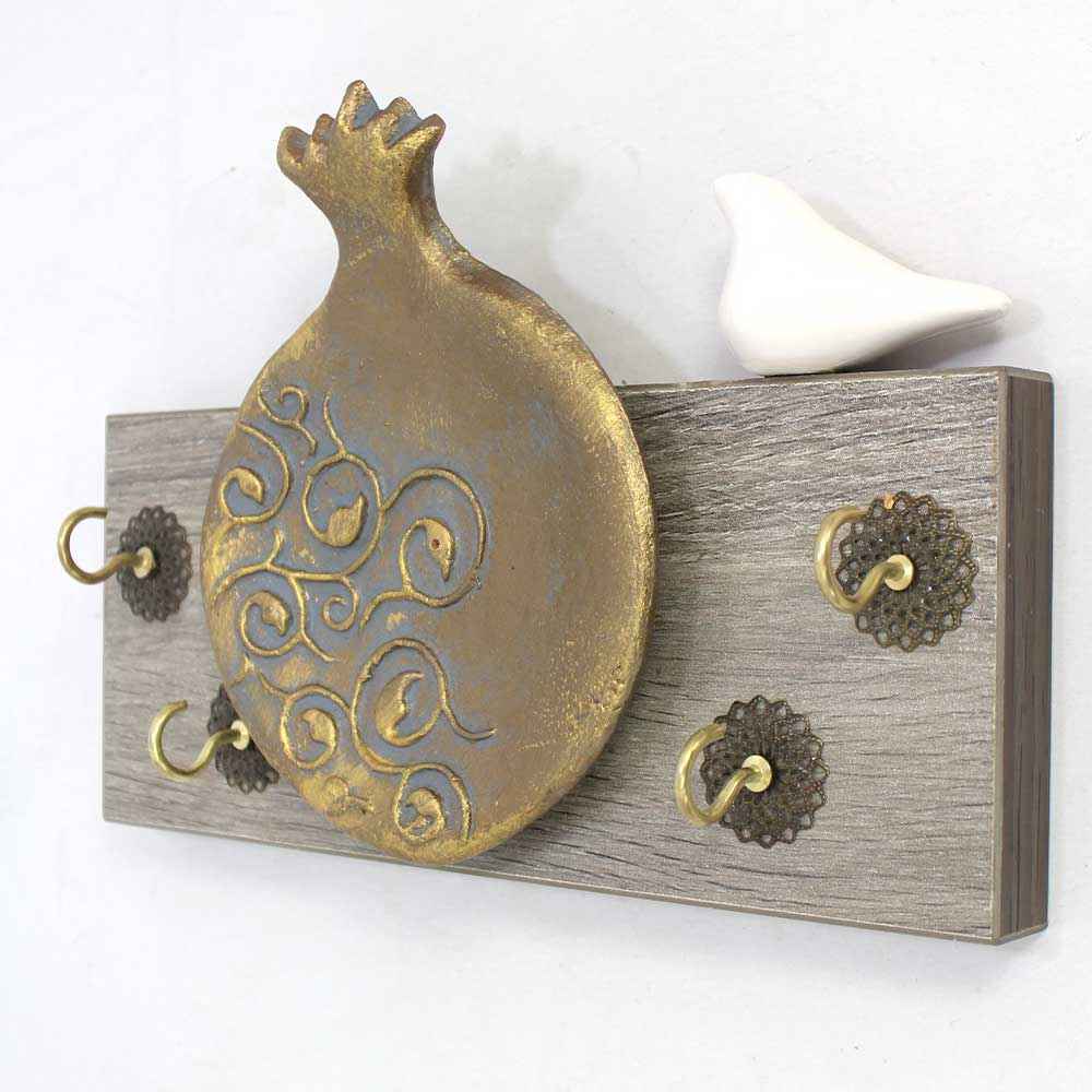 Price and Buy Decorative & Handcrafted Wall Key Holder with Pomegranate Design - Image 3