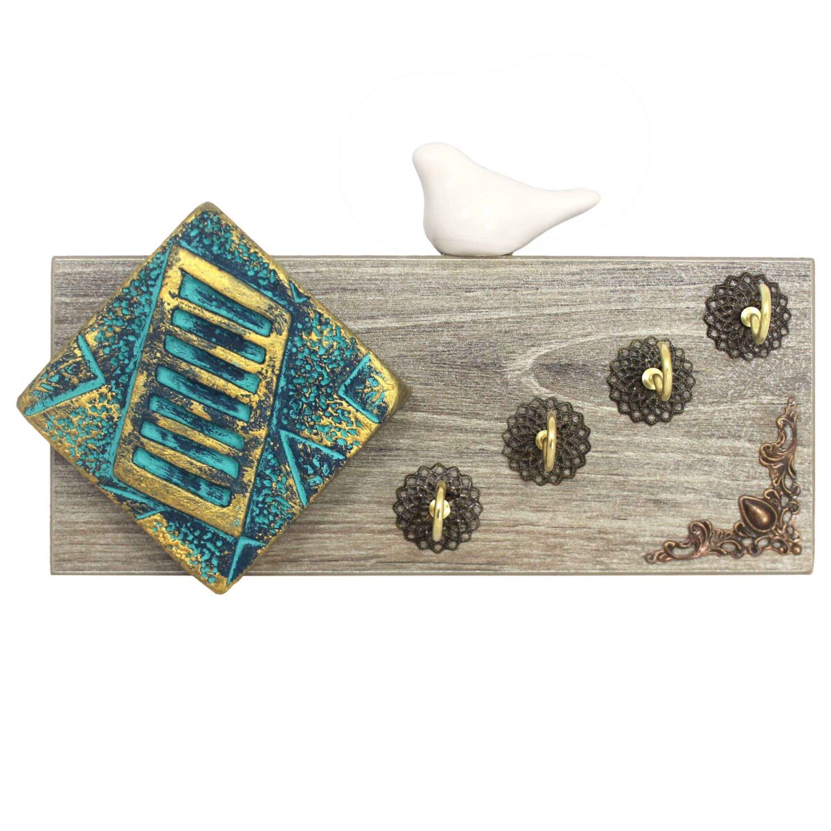 Price and Buy Decorative & Handcrafted Wall Key Holder with the Deign Traditional Tile
