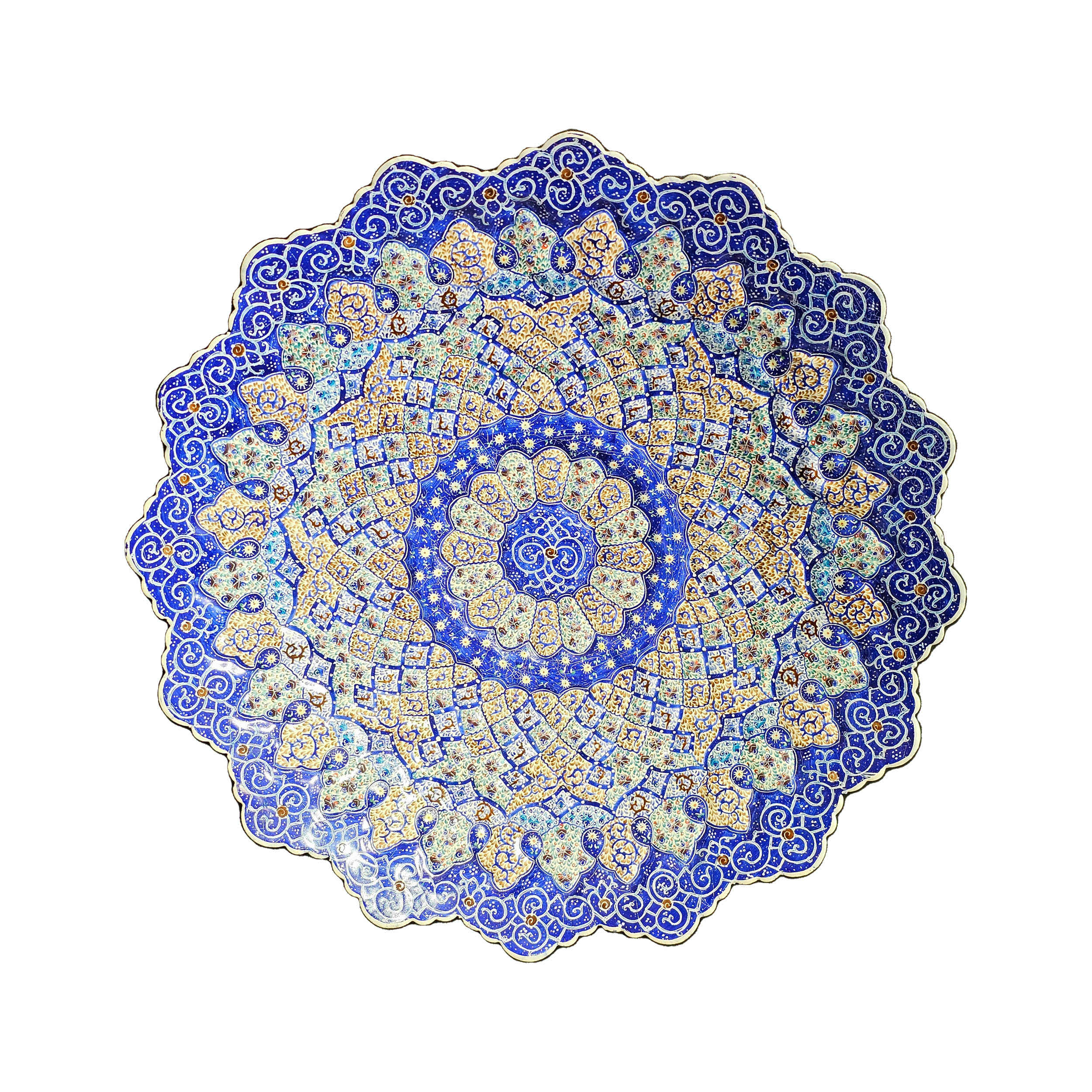 Price and Buy Decorative Minakari On Copper Plate Enamelwork Hand-Painted Wall Decor