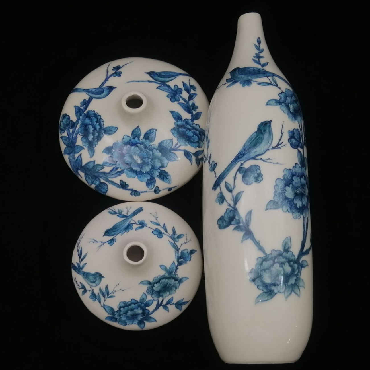 Price and Buy Decorative Persian Ceramic Bud Vase for Gift or Home Decor with Bird & Flower Design (x3) - Image 7