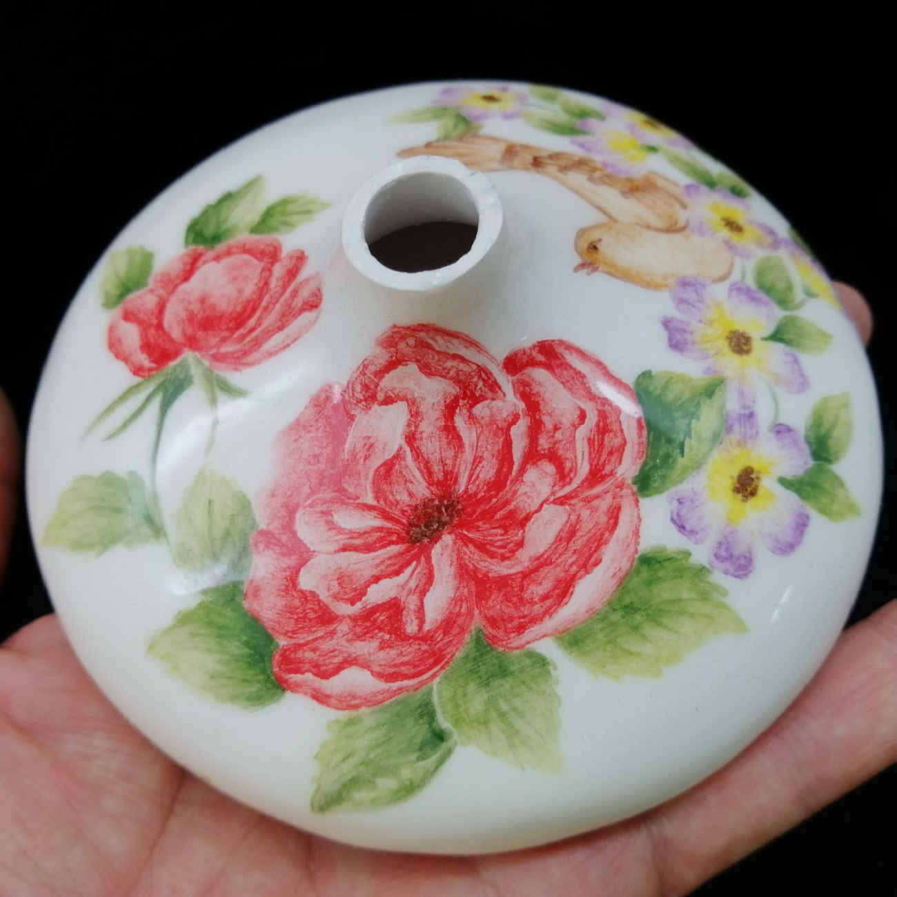 Price and Buy Decorative Persian Ceramic Bud Vase for Modern and Rustic Décor with Bird & Floral Design - Image 4