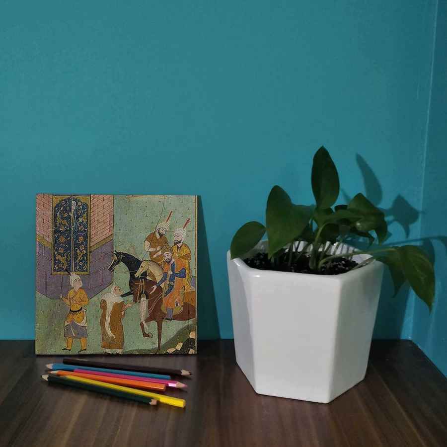 Price and Buy Decorative Persian Ceramic Tile – Shahnameh Inspired: Castle - Image 3