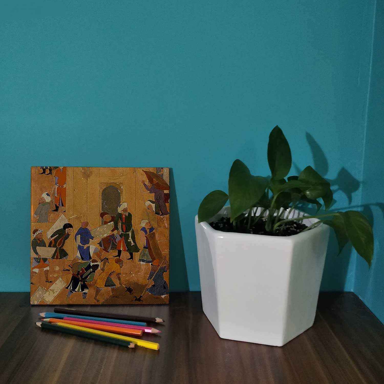 Price and Buy Decorative Persian Ceramic Tile – Shahnameh Inspired: Old Wall - Image 4