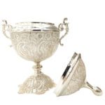 Price and Buy Decorative Persian Filigree Silver Coated Trumpet Vases & Bowl - Image 4
