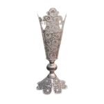 Price and Buy Decorative Persian Filigree Silver Coated Vase Trumpet Jalil