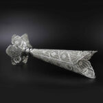 Price and Buy Decorative Persian Filigree Silver Coated Vase Trumpet Malileh - Image 3