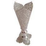 Price and Buy Decorative Persian Filigree Silver Coated Vase Trumpet Tina - Image 3