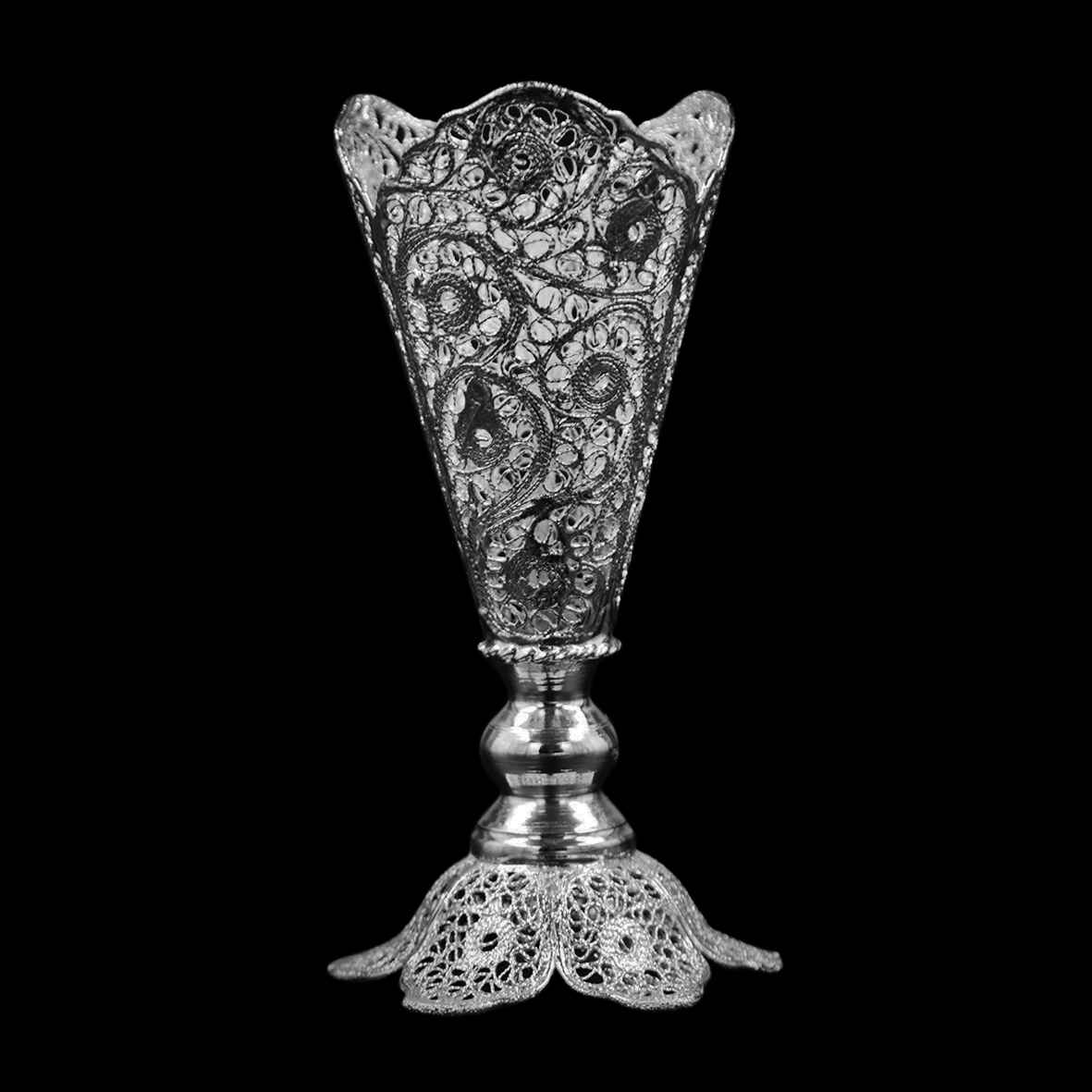 Price and Buy Decorative Persian Filigree Silver Coated Vase Trumpet Yasin_68fdf30ddec5c.jpeg Price and Buy Decorative Persian Filigree Silver Coated Vase Trumpet Yasin - Image 1