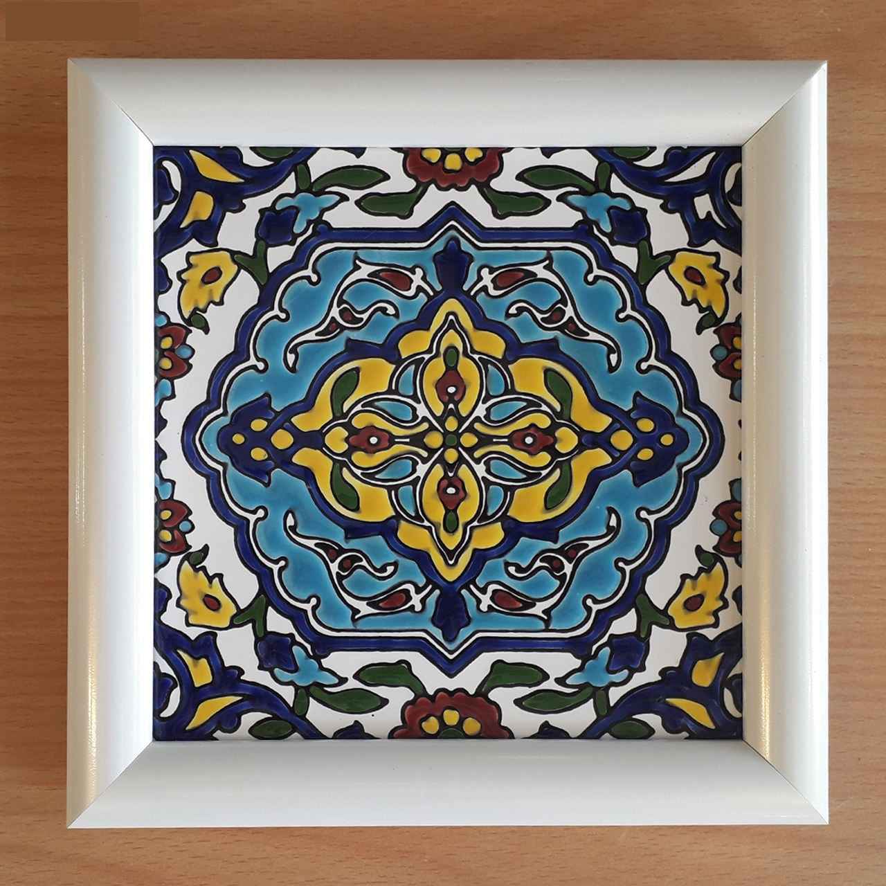 Price and Buy Decorative Persian Framed Ceramic Tile – Blue - Image 3