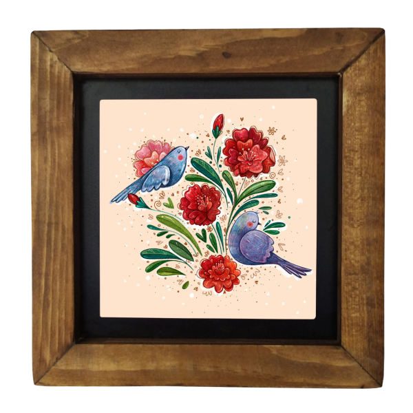 Price and Buy Decorative Persian Framed Ceramic Tile – Flower & Bird_68f6520edb210.jpeg Price and Buy Decorative Persian Framed Ceramic Tile – Flower & Bird