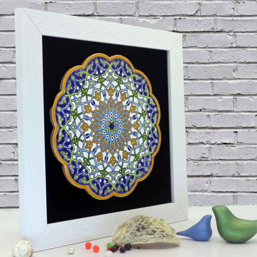 Price and Buy Decorative Persian Framed Ceramic Tile – Serin - Image 3