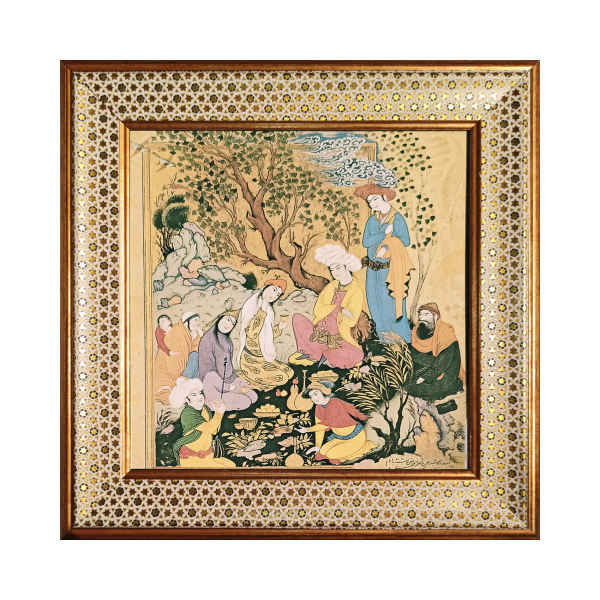 Price and Buy Decorative Persian Framed Tile – Shahnameh Inspired: Miniature_68f6527420e9b.jpeg Price and Buy Decorative Persian Framed Tile – Shahnameh Inspired: Miniature