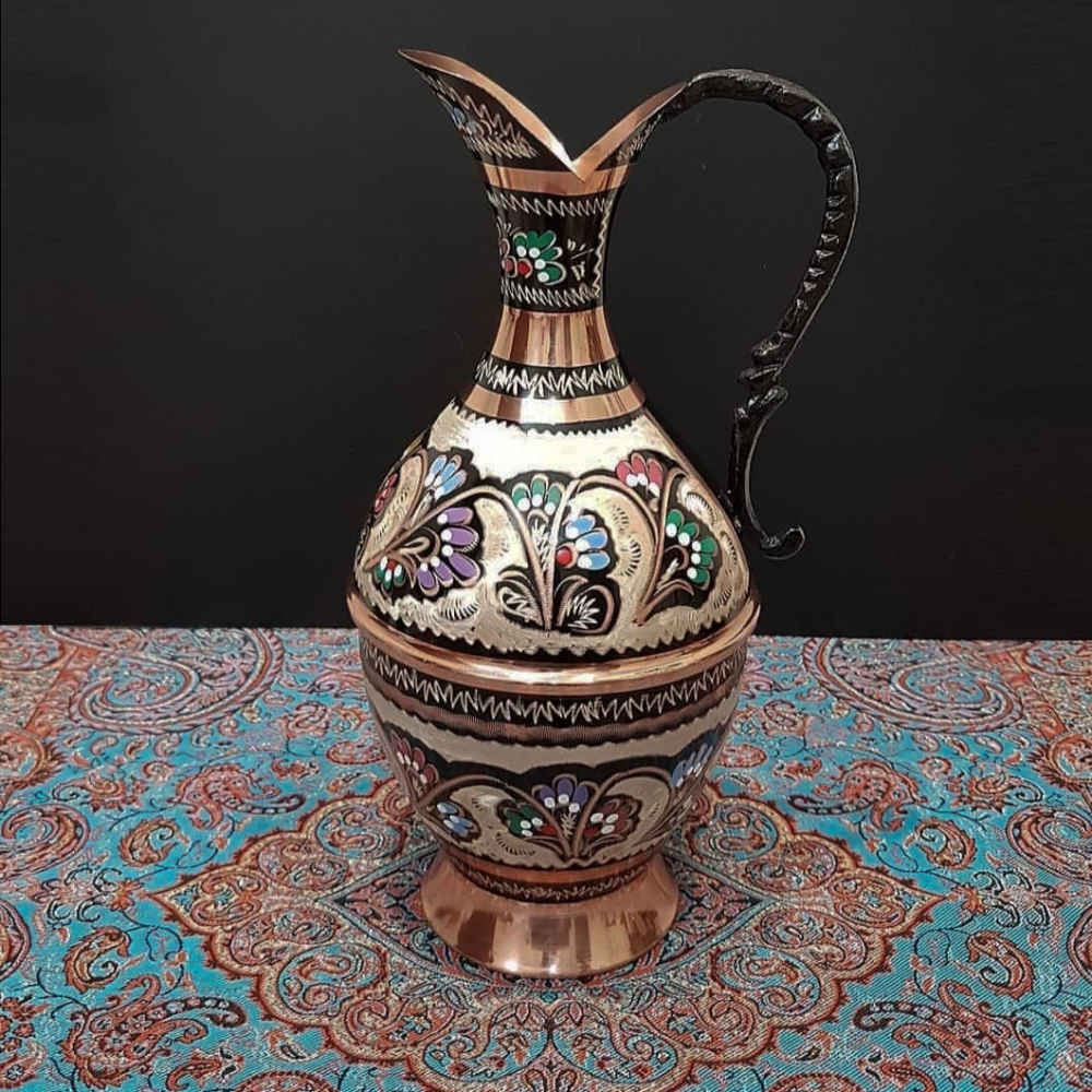 Price and Buy Decorative Pitcher Handcrafted With Persian Minakari Enamel Elika - Image 3