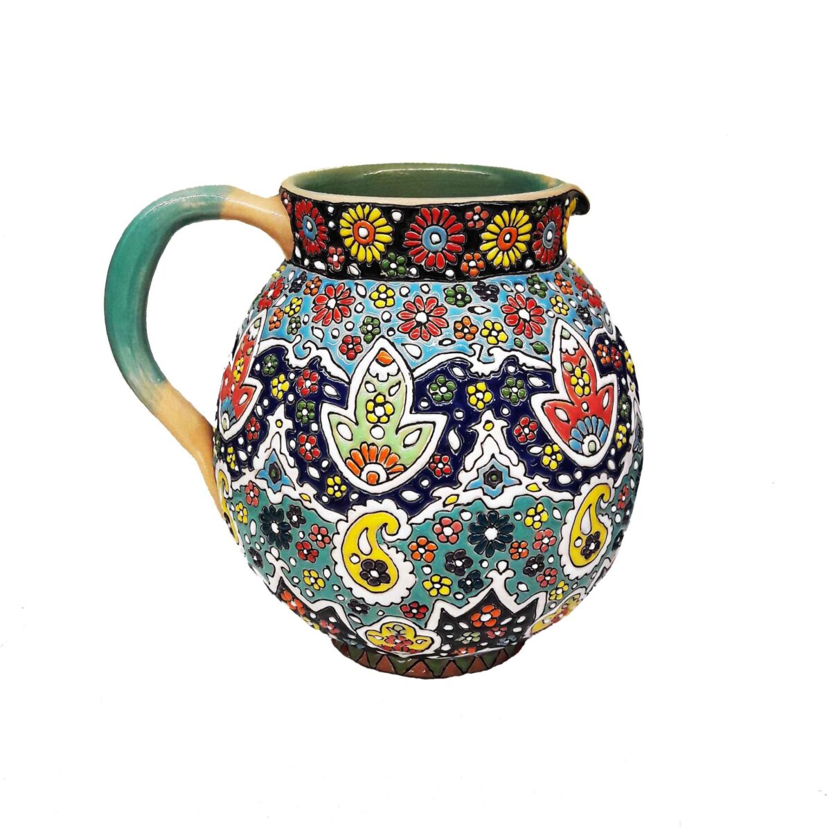 Price and Buy Decorative Pitcher Handcrafted With Persian Minakari Enamel Nahal