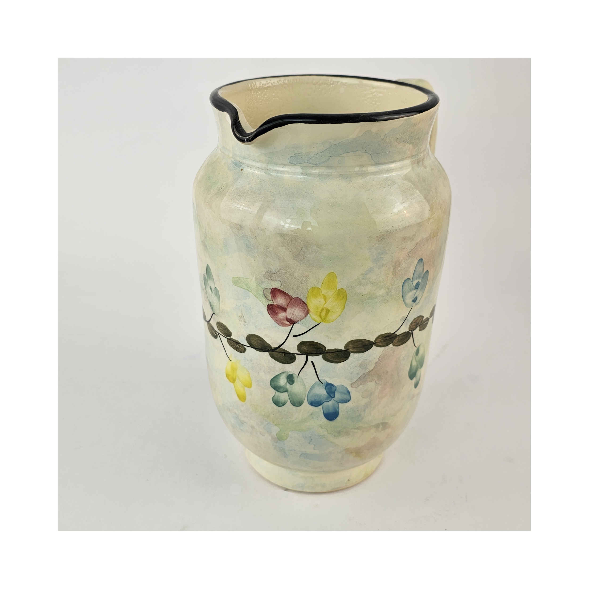 Price and Buy Decorative Pottery Pitcher Handcrafted Artistic Floral Design - Image 4