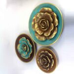 Price and Buy Decorative Pottery Plate with Flower Design Set of 3 Perfect for Living Room - Image 4