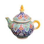 Price and Buy Decorative Pottery Teapot with Paisley Minakari Enameling Design Model Shabestan