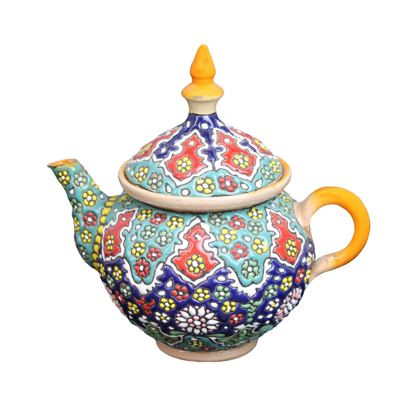 Price and Buy Decorative Pottery Teapot with Paisley Minakari Enameling Design Model Shabestan_6901a8f83e0a1.jpeg Price and Buy Decorative Pottery Teapot with Paisley Minakari Enameling Design Model Shabestan - Image 1