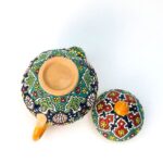 Price and Buy Decorative Pottery Teapot with Paisley Minakari Enameling Design Model Shabestan - Image 3
