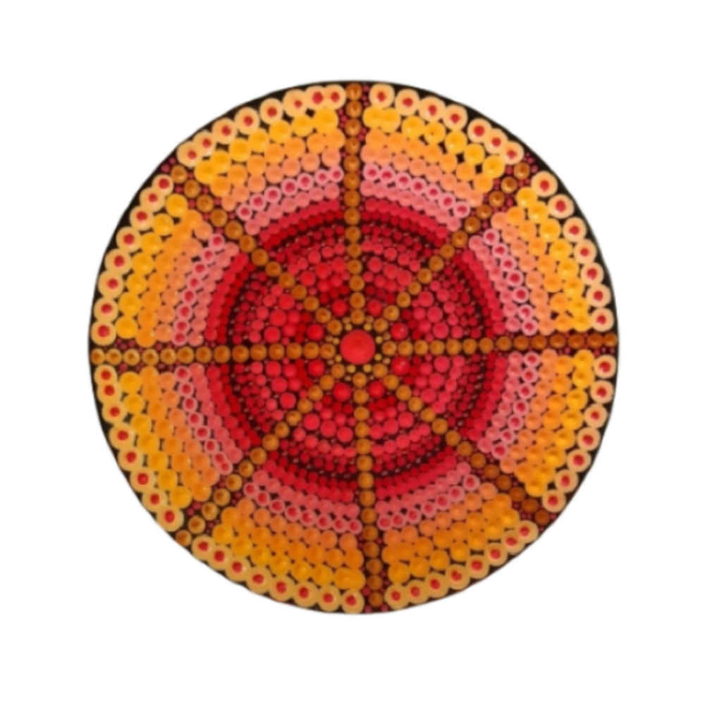 Price and Buy Decorative Pottery Wall Plate Hand-Painted Dot Art Hasti