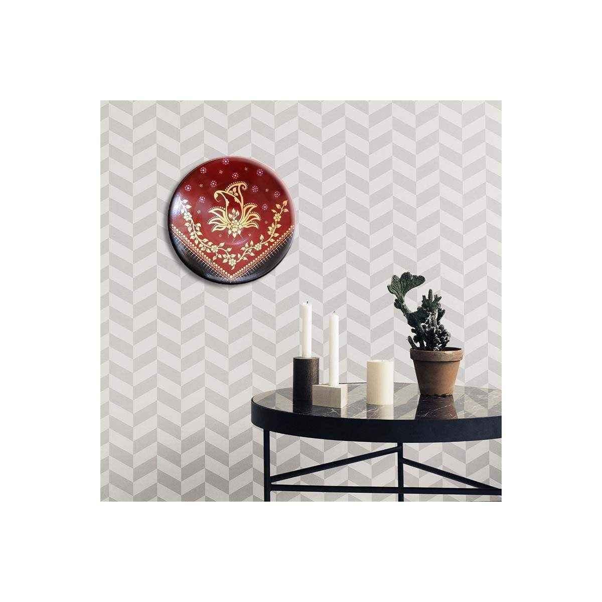 Price and Buy Decorative Pottery Wall Plate Hand-Painted Zereshki - Image 3