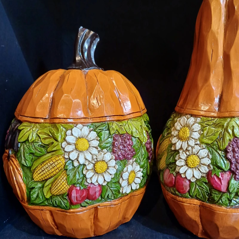 Price and Buy Decorative Pumpkin Set, Sanded Polyresin with Two Lids – Suitable for Autumn Display (Set of 2)_690322acafacd.webp Price and Buy Decorative Pumpkin Set, Sanded Polyresin with Two Lids – Suitable for Autumn Display (Set of 2) - Image 1