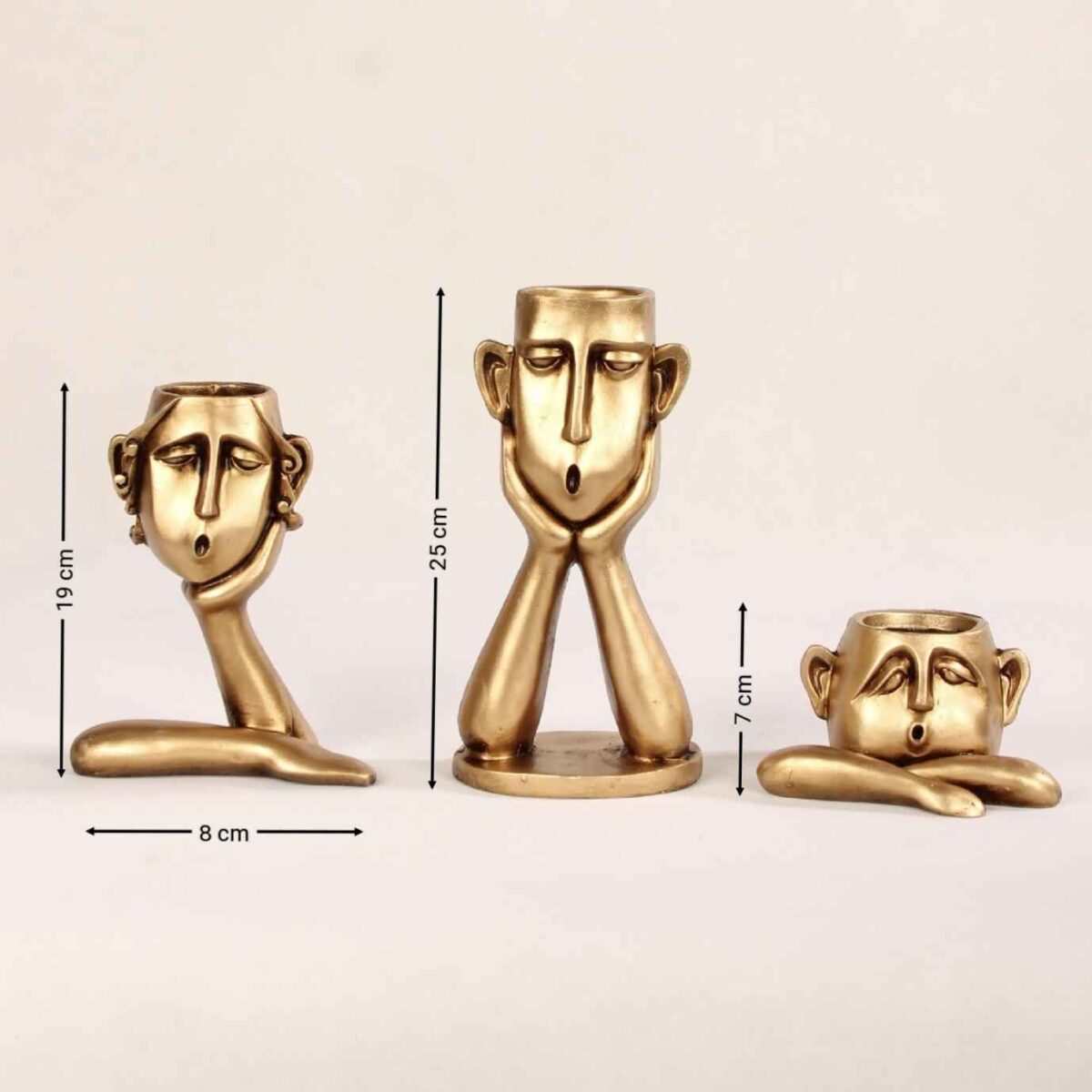 Price and Buy Decorative Sculpture Vase with Human Face Design 3 Pieces - Image 3