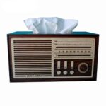 Price and Buy Decorative Tissue Box with Radio Shape – Nostalgic & Fun Design