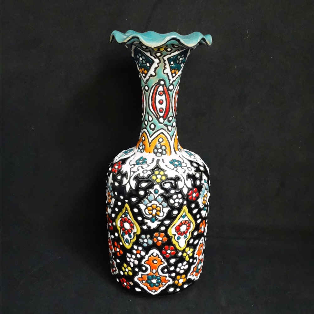 Price and Buy Decorative Vase Hand-Painted with Persian Minakari Enamel Fazel - Image 3